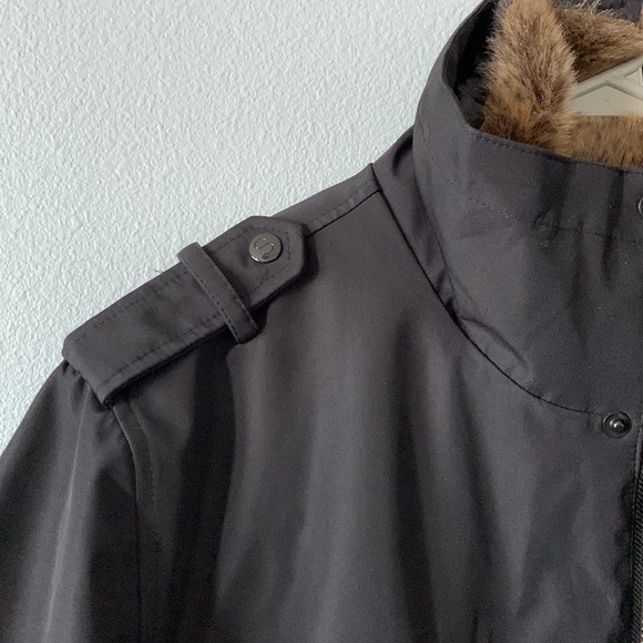 S 13/NYC Faux fur lined longline black field winter jacket! - Picture 6 of 9